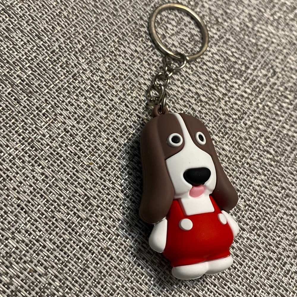 Beagle Basset Bloodhound Keychain Keyring